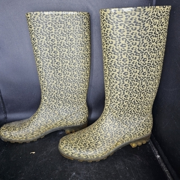 Women's waterproof‎ rain/gardening leopard print boots sz.10 by Rampage - Picture 4 of 12